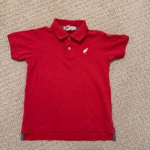 The Beaufort Bonnet Company Red Polo with Embroidered Detail